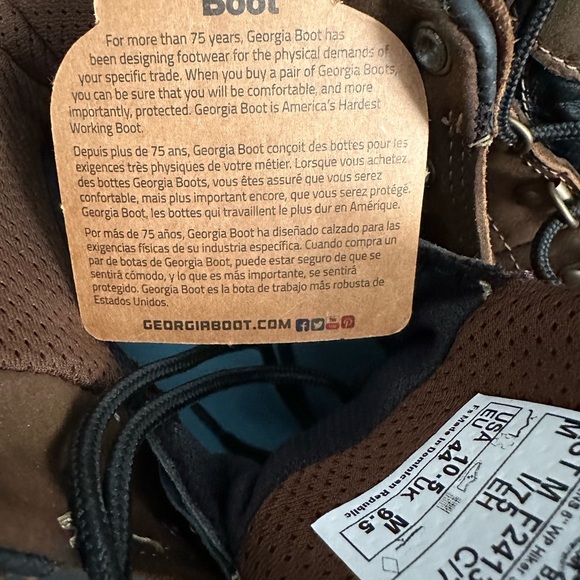 Georgia Boot Dark Brown Leather Work Boots main image 6